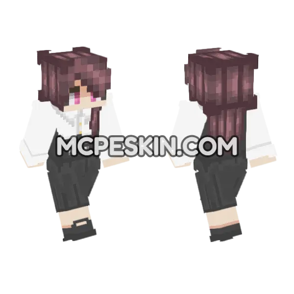 Cool Gal Minecraft Bedrock skin, front and back