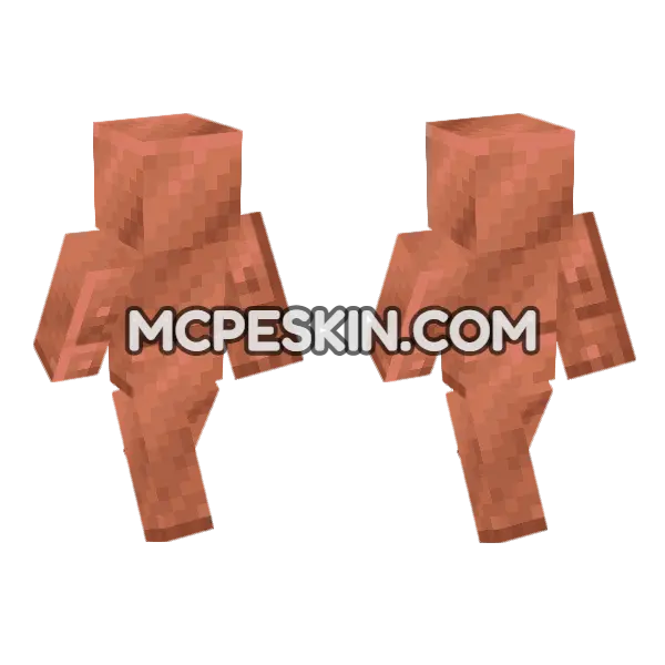 Copper Block Skin Minecraft Bedrock skin, front and back