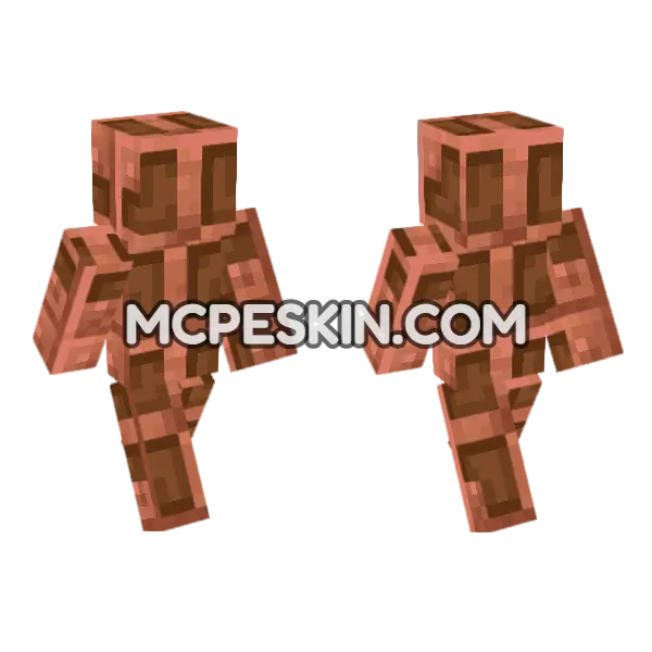 Copper Bulb Minecraft Bedrock skin, front and back