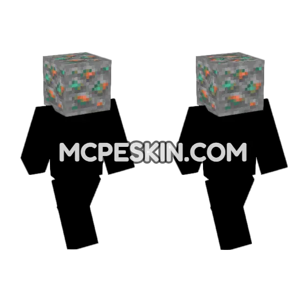 Copper Ore Skin Minecraft Bedrock skin, front and back