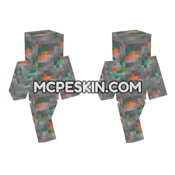 Copper Ore Skin Minecraft Bedrock skin, front and back