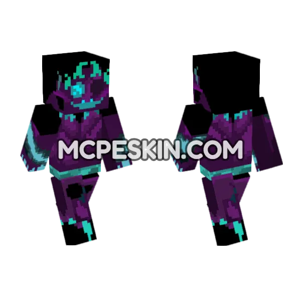 Corru Observer Intrusive Minecraft Bedrock skin, front and back