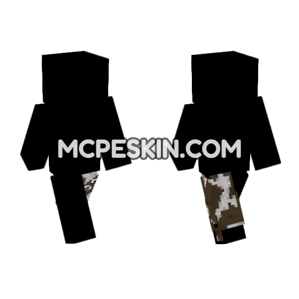 Cow Skin Minecraft Bedrock skin, front and back