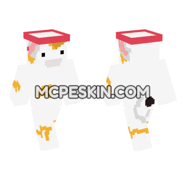 Cow Skin Minecraft Bedrock skin, front and back