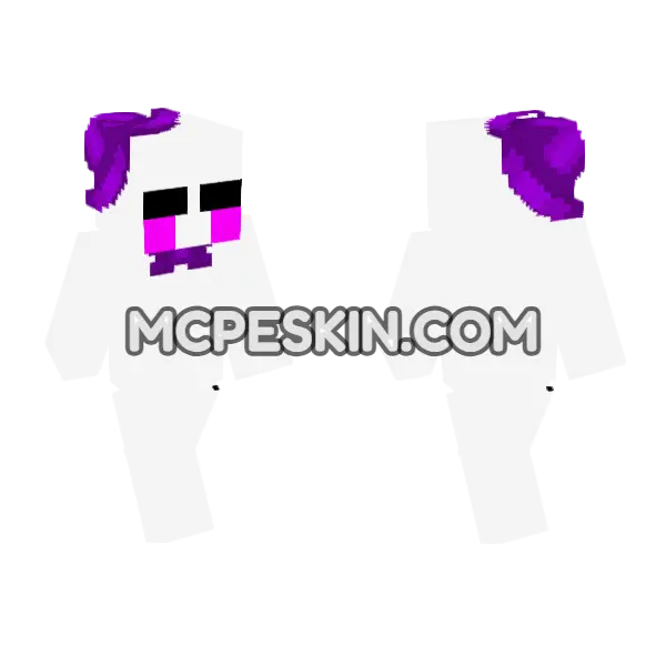 Crafthdar Fnaf 3 Minecraft Bedrock skin, front and back
