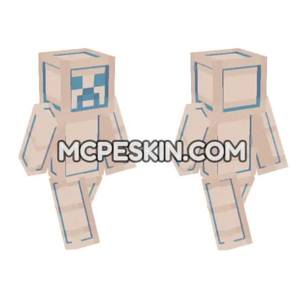 Creeper 2 Minecraft Bedrock skin, front and back