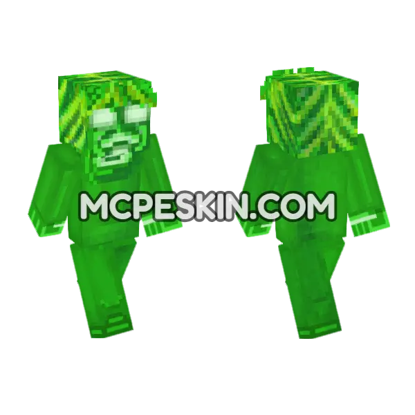 Creeper 67 Minecraft Bedrock skin, front and back