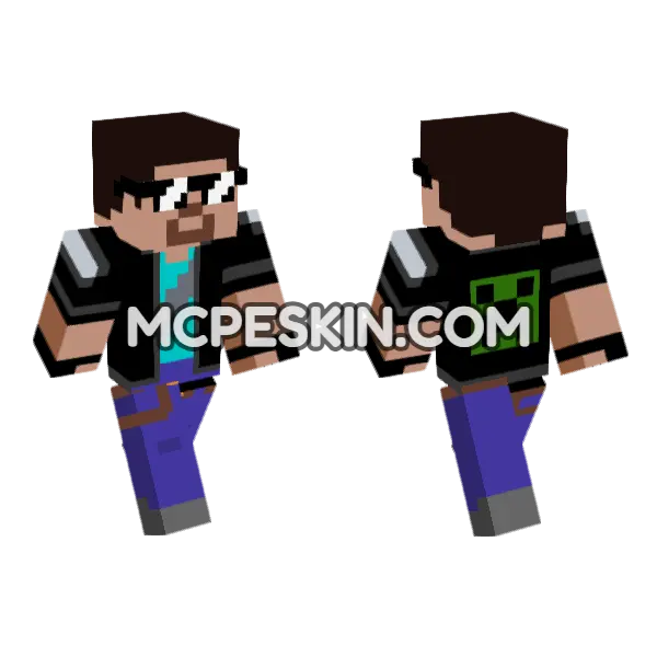 Creeper Jacket Steve, front and back