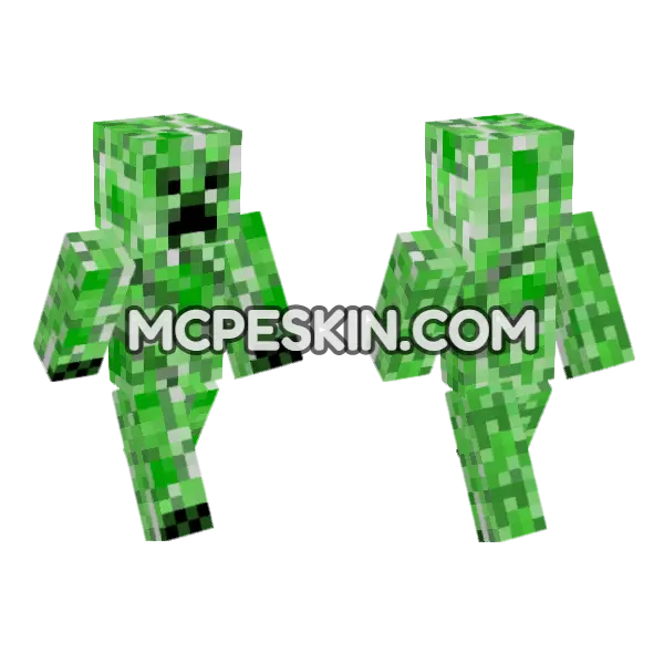 Creeper Man Minecraft Bedrock skin, front and back