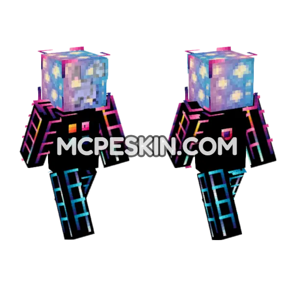 Creeper Prism Minecraft Bedrock skin, front and back