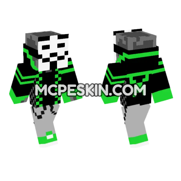 Creeper Skin Minecraft Bedrock skin, front and back