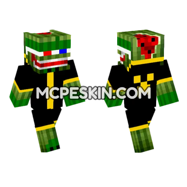 Creeper Skin Minecraft Bedrock skin, front and back