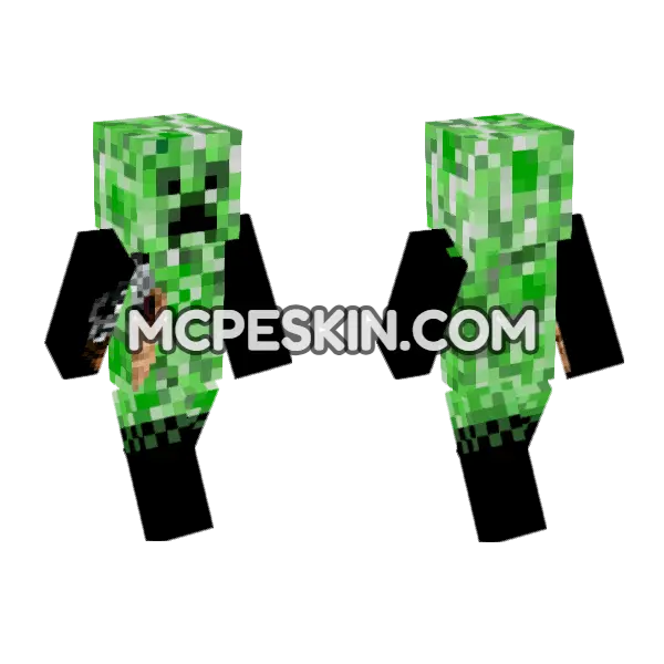 Creeper Skin Minecraft Bedrock skin, front and back