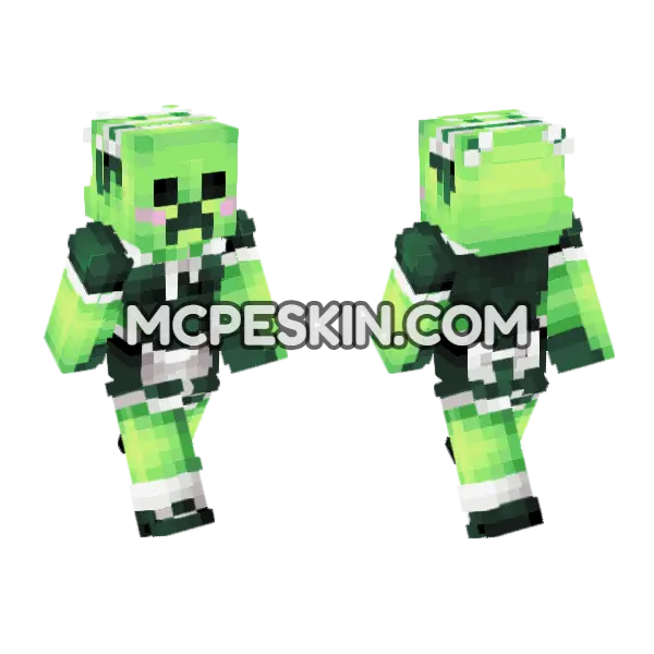 Creeper Skin Minecraft Bedrock skin, front and back