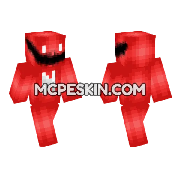 Creepy Red Grin, front and back