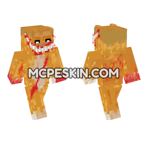 Creepy Smile Cat Minecraft Bedrock skin, front and back