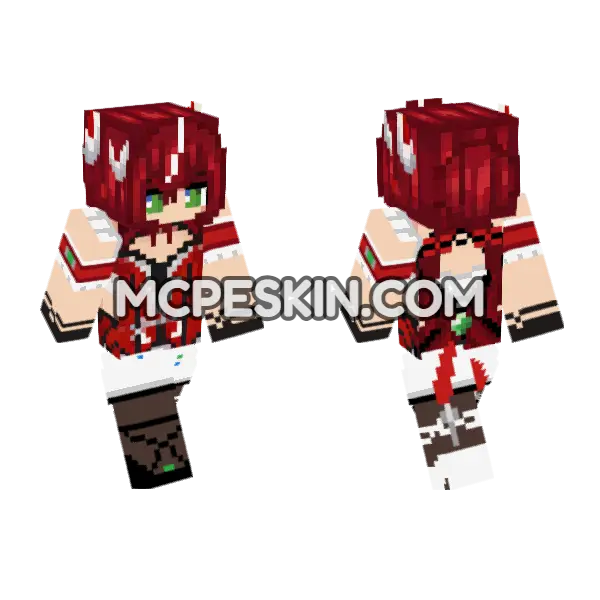 Crimson Horned Sorceress, front and back