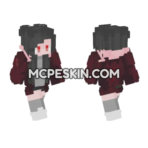 Crimson Maw Minecraft Bedrock skin, front and back