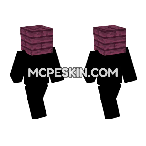 Crimson Planks Minecraft Bedrock skin, front and back