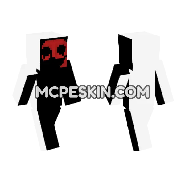 Crimson Shadow Minecraft Bedrock skin, front and back