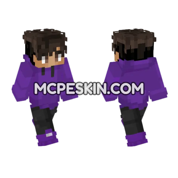 Cristoispurple Skin Minecraft Bedrock skin, front and back