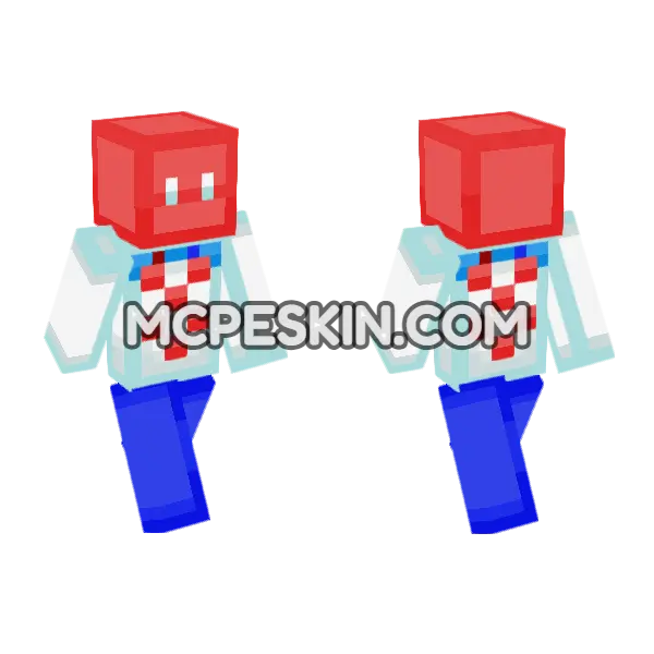 Croatia Minecraft Bedrock skin, front and back