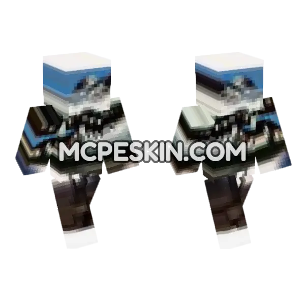 Crocodilo Skin Minecraft Bedrock skin, front and back