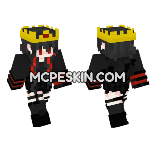 Crown 1 Minecraft Bedrock skin, front and back