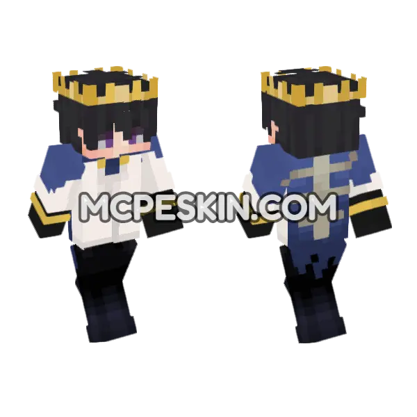 Crown 6 Minecraft Bedrock skin, front and back