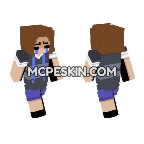 Crying Child 6424638 Minecraft Bedrock skin, front and back