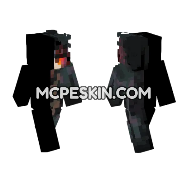 Cursed Blood Minecraft Bedrock skin, front and back