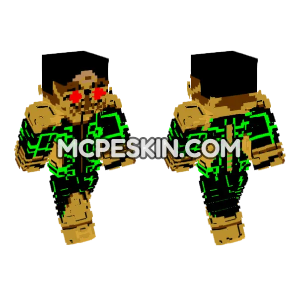 Custom Doc Ock Minecraft Bedrock skin, front and back