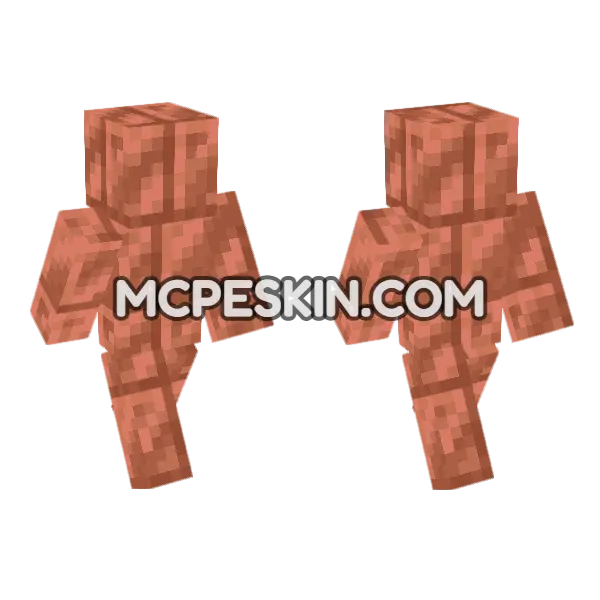 Cut Copper Minecraft Bedrock skin, front and back