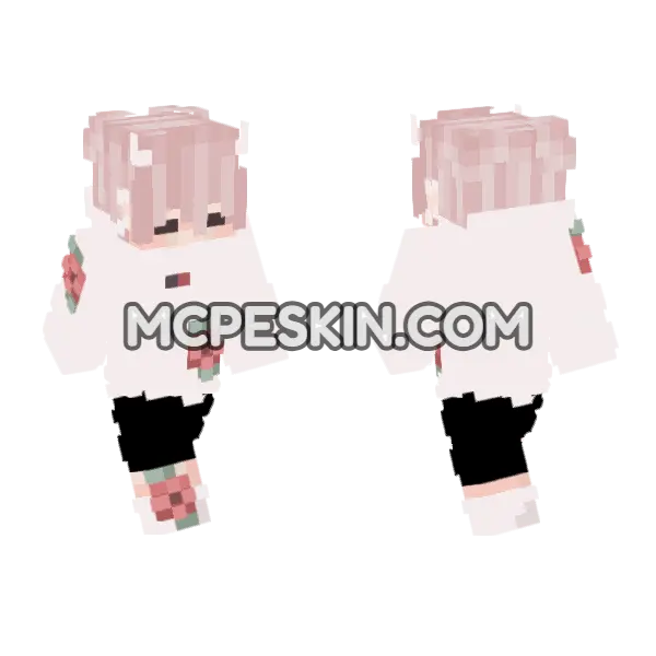 Cute Boy 32 Minecraft Bedrock skin, front and back