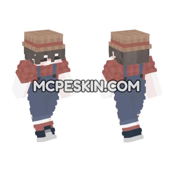 Cute Boy 33 Minecraft Bedrock skin, front and back