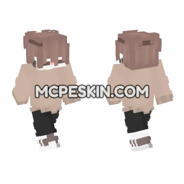 Cute Boy 38 Minecraft Bedrock skin, front and back