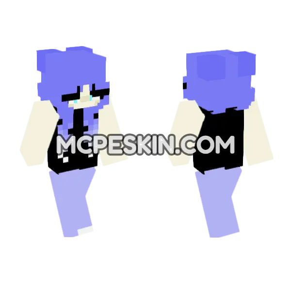 Cute Buns Myk4 Minecraft Bedrock skin, front and back