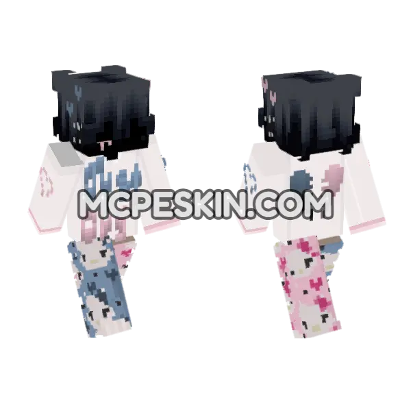 Cute Cat Pajamas, front and back