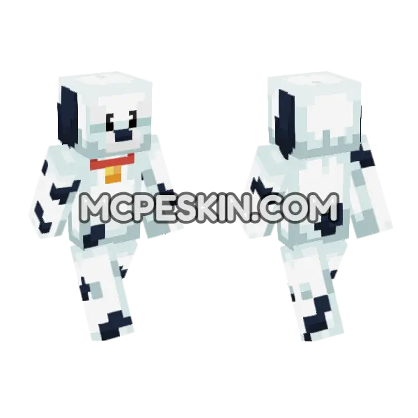 Cute Dog Skin Minecraft Bedrock skin, front and back