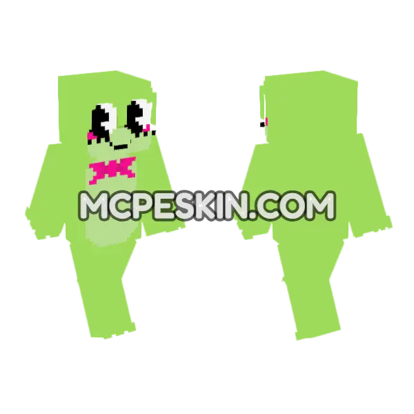 Cute Froggy Pal Minecraft Bedrock skin, front and back