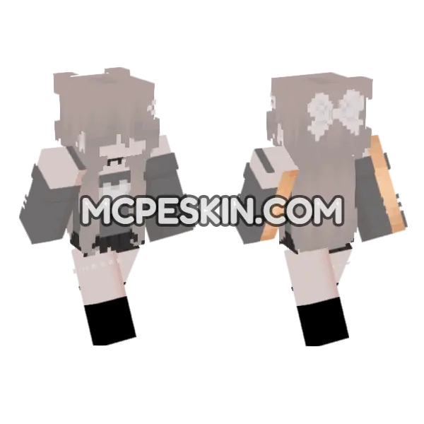 Cute Heart Skin Minecraft Bedrock skin, front and back