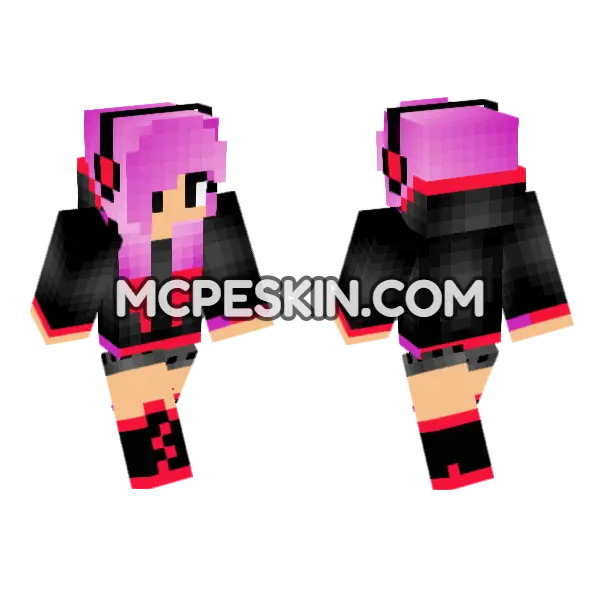 Cute Jenny Skin Minecraft Bedrock skin, front and back