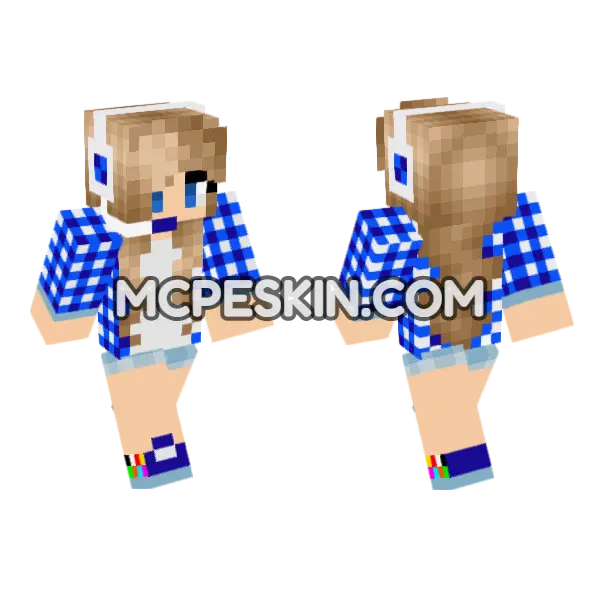 Cute Jenny Skin Minecraft Bedrock skin, front and back