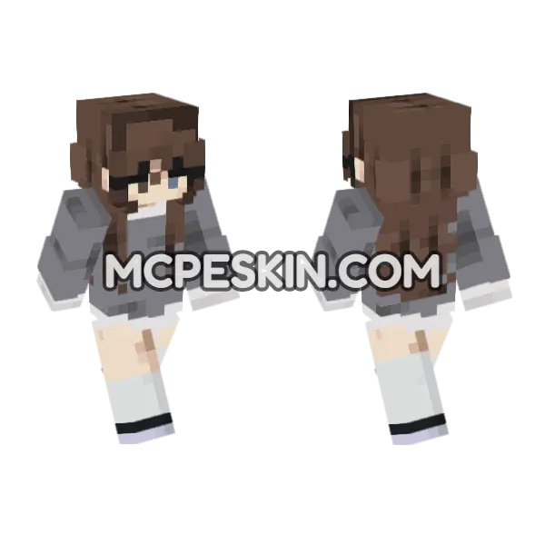 Cute Jenny Skin Minecraft Bedrock skin, front and back