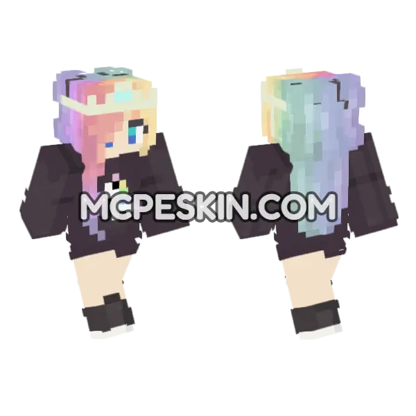 Cute Jenny Skin Minecraft Bedrock skin, front and back