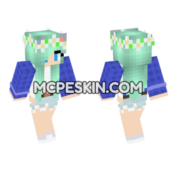 Cute Jenny Skin Minecraft Bedrock skin, front and back