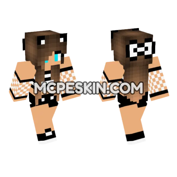 Cute Jenny Skin Minecraft Bedrock skin, front and back