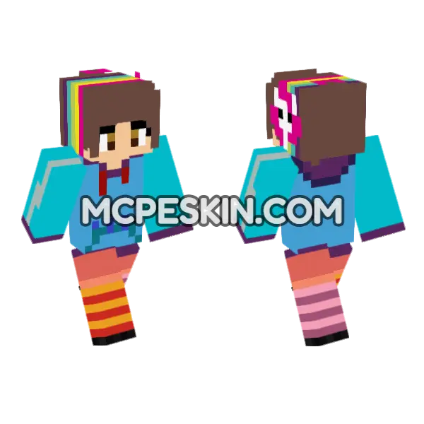Cute Jenny Skin Minecraft Bedrock skin, front and back