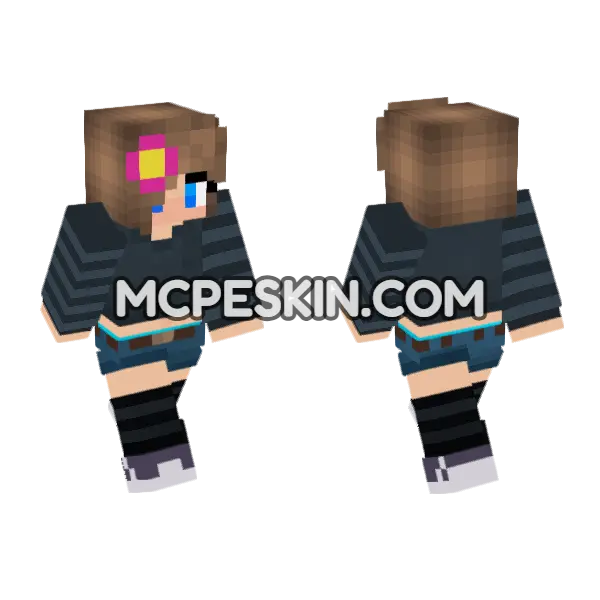 Cute Jenny Skin Minecraft Bedrock skin, front and back