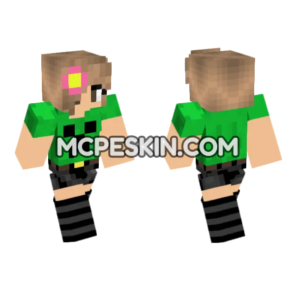Cute Jenny Skin Minecraft Bedrock skin, front and back